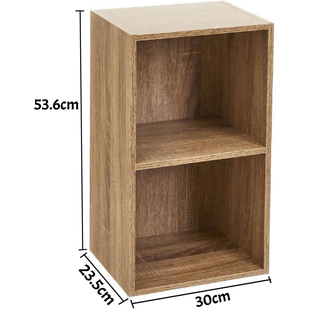 2 Cube Storage Unit Small Bookcase Wooden Storage Cabinets Book Shelf Shelves