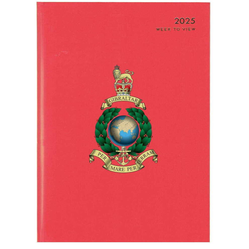 Globe and Laurel, Royal Marines A5 Diary, red, 2025