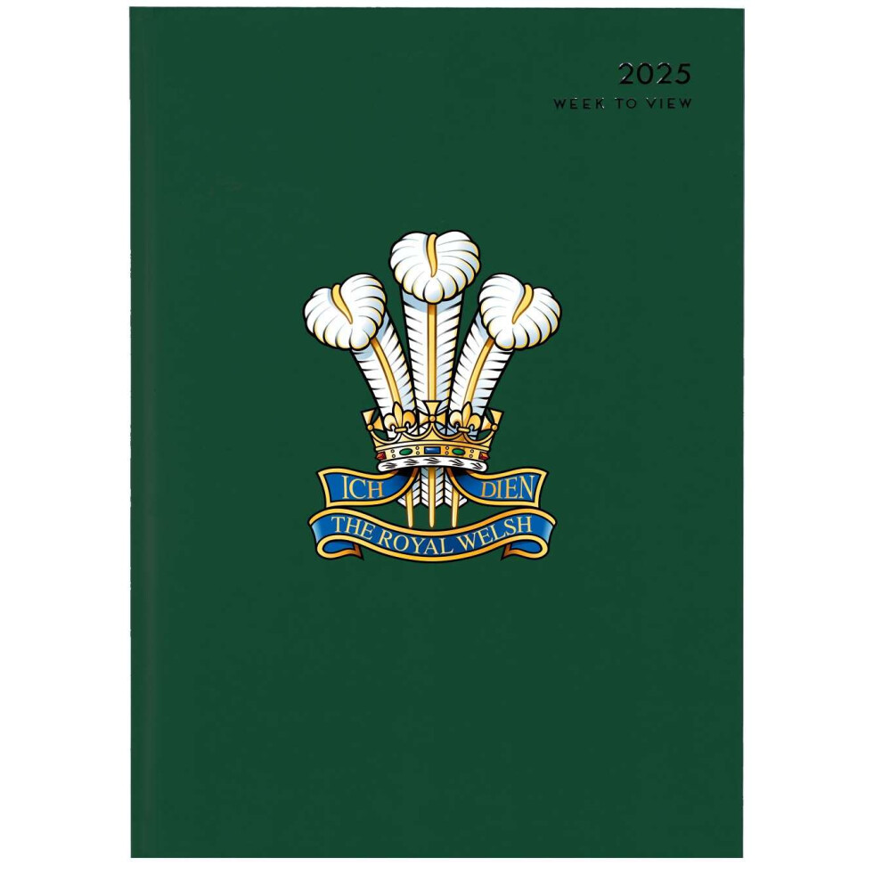 The Royal Welsh A4 Diary, green, 2025