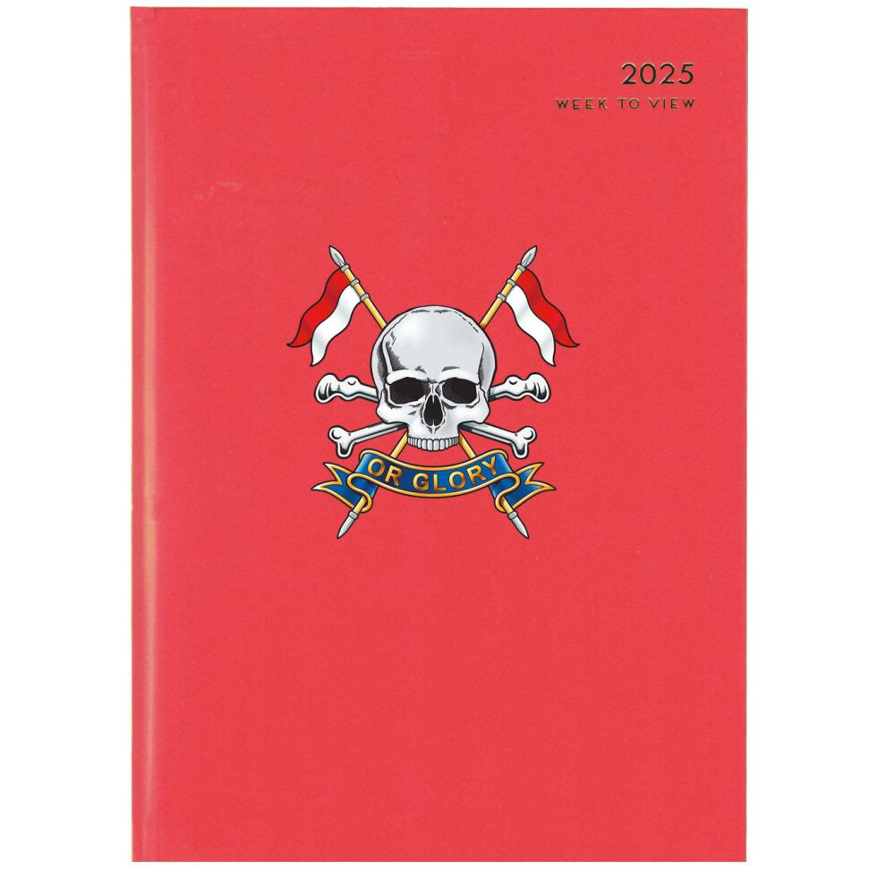 The Royal Lancers A4 Diary, red, 2025