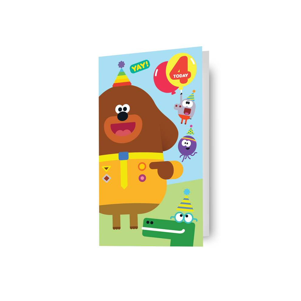 Hey Duggee Age 4 Birthday Card