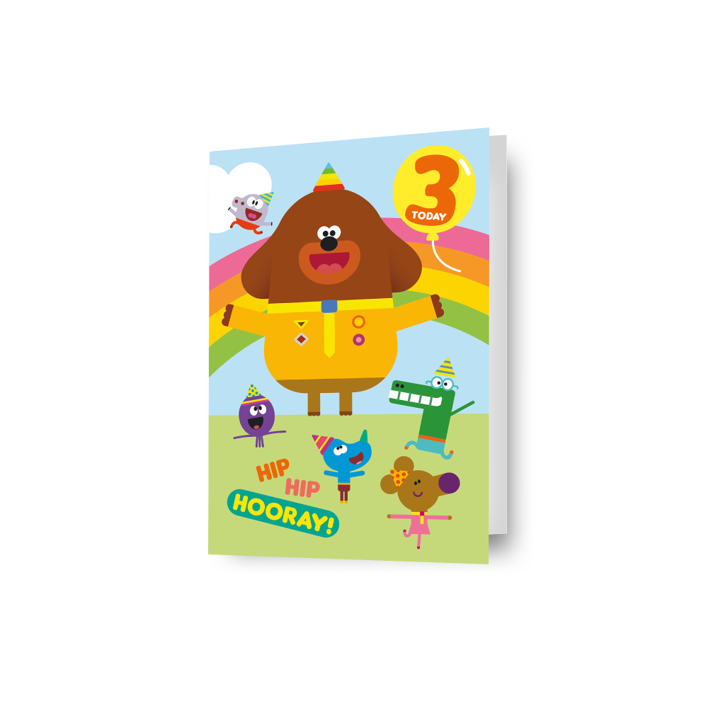 Hey Duggee Age 3 Birthday Card