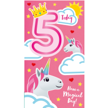 JoyPixels Emoji Age 5 Birthday Card
