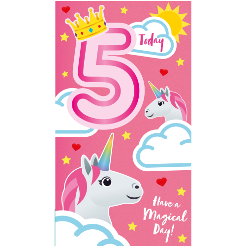 JoyPixels Emoji Age 5 Birthday Card