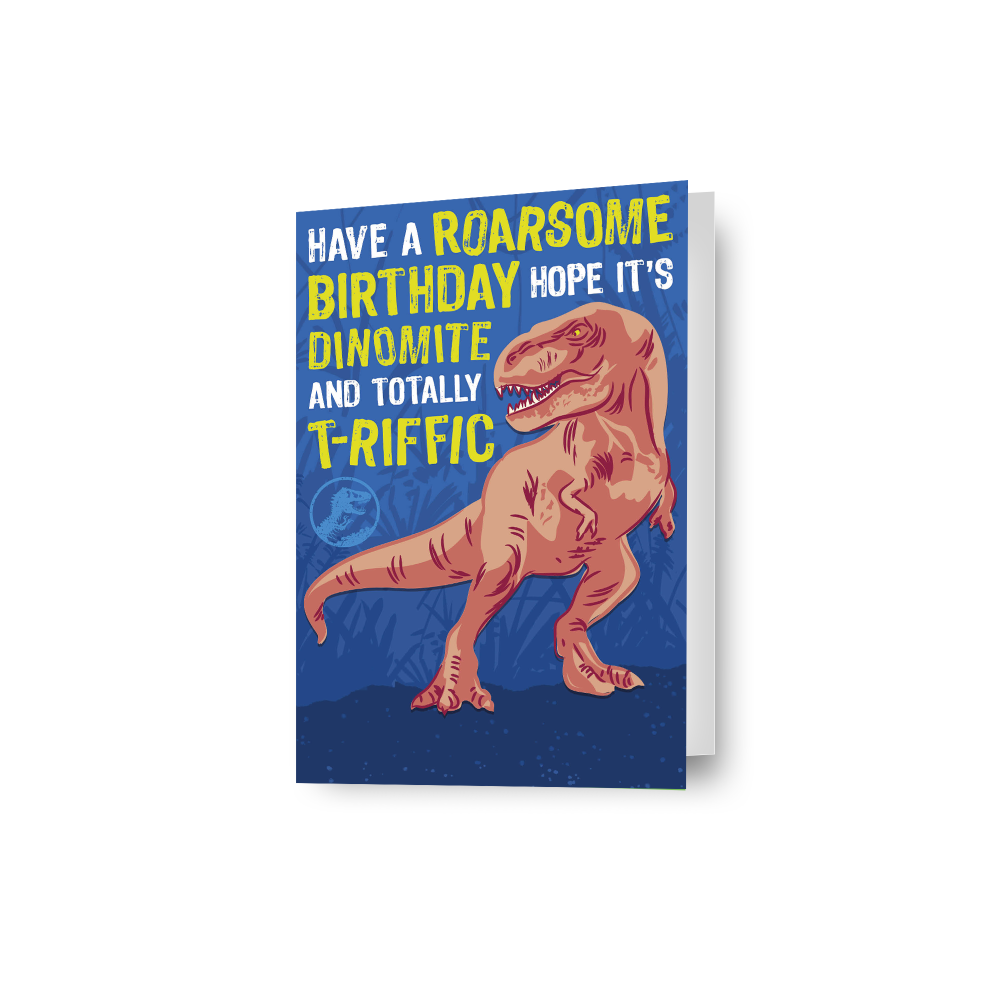 Jurassic World Birthday Card