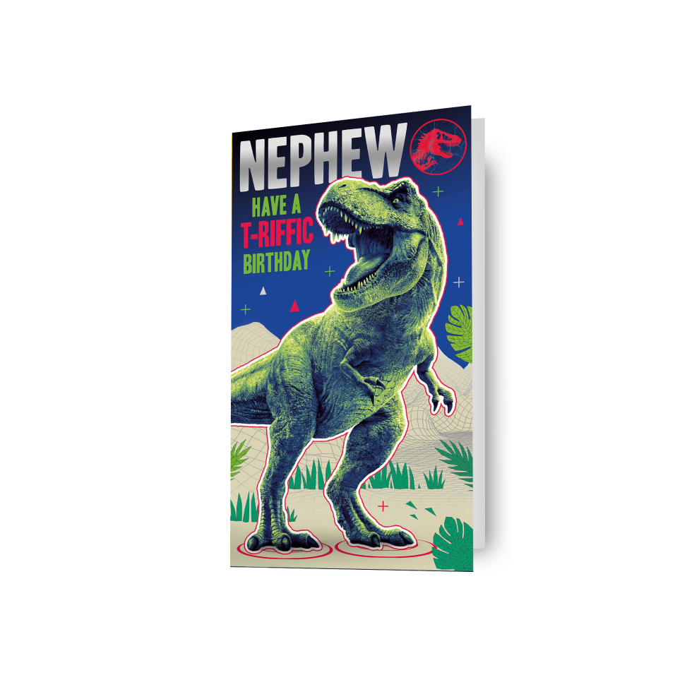 Jurassic World 'Nephew' Birthday Card