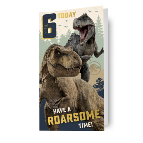 Jurassic World Jurassic World Age 6 Birthday Card
