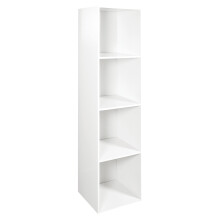 4 Cube Storage Unit Small Bookcase Wooden Storage Cabinets Book Shelf