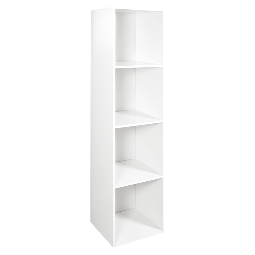 Spot On Dealz 4 Cube Storage Unit Small Bookcase Wooden Storage Cabinets Book Shelf White
