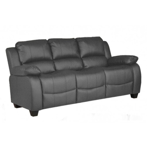 Valerie Grey Leather 3+3 Seater Sofa Set 2