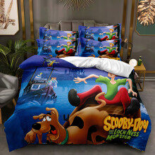 (Style 04, Double(200X200CM/3PCS)) Scooby Dog Kids Bedding Single Double Duvet Cover