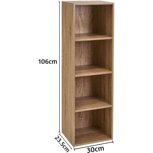 Spot On Dealz 4 Cube Storage Unit Small Bookcase Wooden Storage Cabinets Book Shelf 2