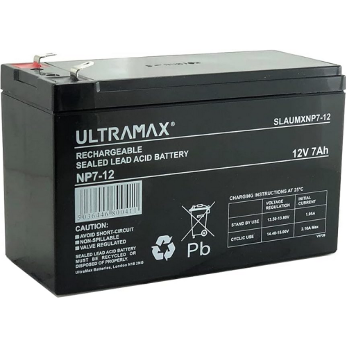 12V 7Ah Sealed Lead Acid Replacement ULTRAMAX Battery