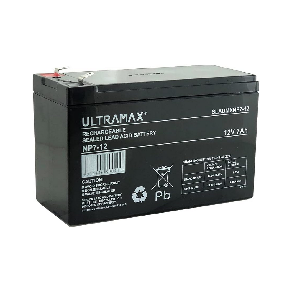12V 7Ah Sealed Lead Acid Replacement ULTRAMAX Battery