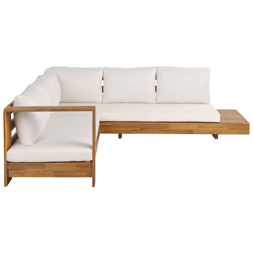 Garden Corner Sofa 5 Seater MARETTIMO Right Hand Certified Acacia Wood Brown