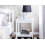 Beliani End Table with Glass Top White ATTU 4