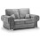 Verona High Back Grey Fabric 2+2 Seater Sofa Set 2