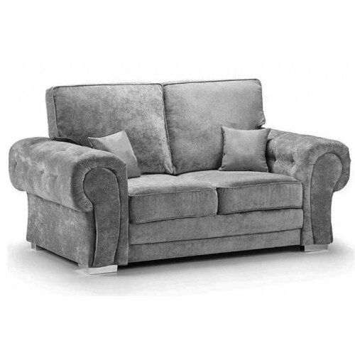 Verona High Back Grey Fabric 2+2 Seater Sofa Set 1