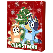 (Red Cheer) Christmas Bluey Advent Calendar Contains 24 Gifts Box Toys Festivals Countdown