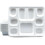 ECONX 9 Compartment Bagasse Rectangular Plate Heavy Duty Super Strong Eco-Friendly Disposable Bagasse Plates Biodegradable 1