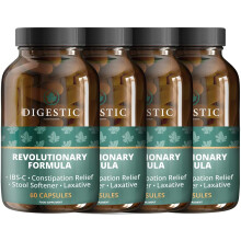 Digestic - Laxative for Constipation Relief, Stool Softener 100% Natural, 240 Capsules, Colon Detox Cleanse, Bloating and Gas Relief.