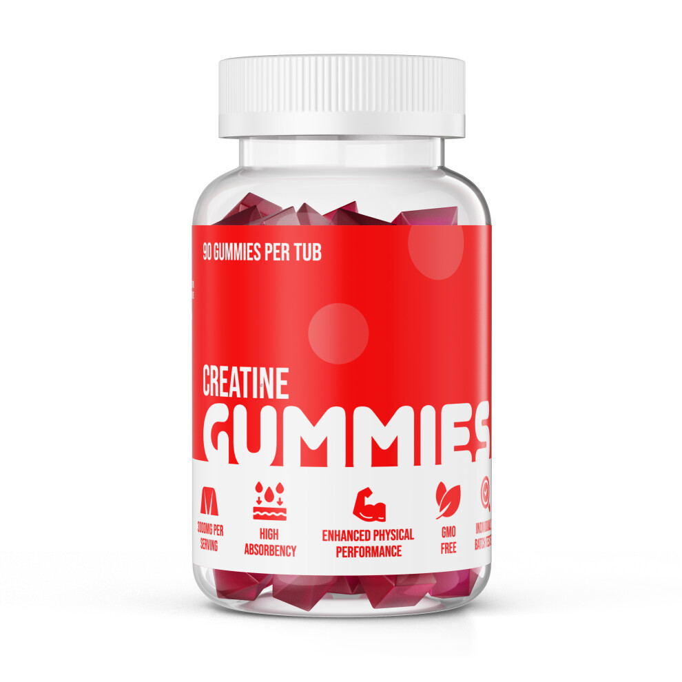Creatine Gummies 3000mg High Strength Muscle Growth & Strength x 90