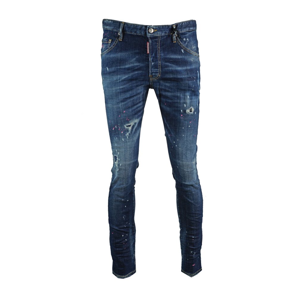 Dsquared2 Skater Jean Distressed Paint Effect Jeans