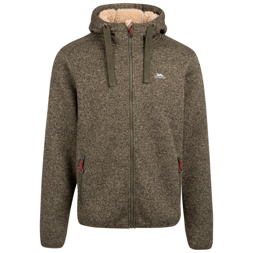 (S, Ivy Marl) Trespass Mens Fleece Hoodie Full Zip Tableypipe