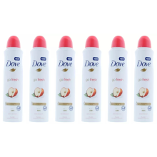 6 x 250ml Dove Apple & White Tea Anti-Perspirant Deodorant Spray 0% Alcohol