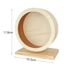 (S) Hamsters Wooden Exercise Wheel Silent Smooth Running Pet Eco Friendly Decor