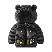 (Black, 2-3Years) Baby Kids Boys Girls Winter Coat Hooded Jackets UK