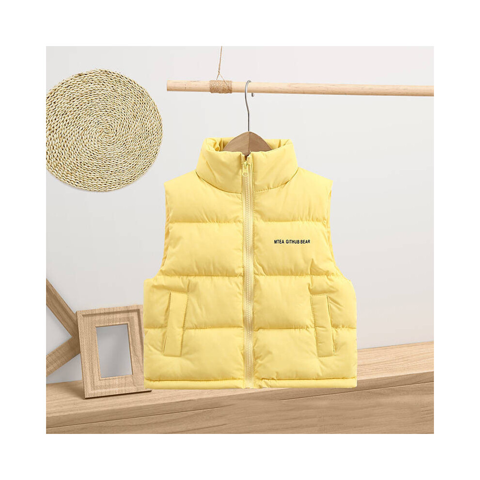 Xcsgsra (Yellow, 6-7Years) Kids Boy Girls Vest Warmer Gilet Jacket Coats Sale Yellow,Not,Specified