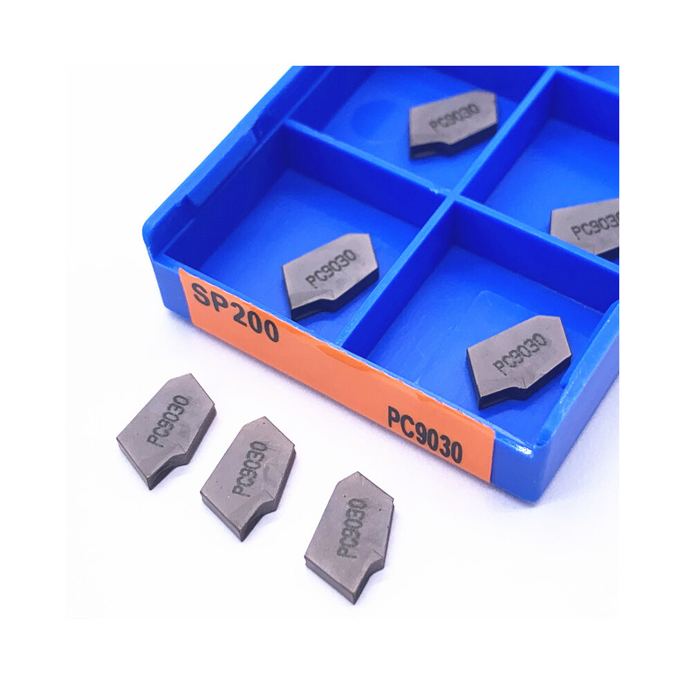 (10Pcs, Sp200 Pc9030) Grooving Inserts Sp200 Sp300 Sp400 Pc9030 Nc3020 Nc3030 Grooving Carbide Inserts Sp 300 Lathe Tools Turning Insert 9431138820207