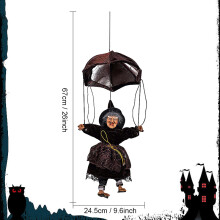 (Color C) Light Up Halloween Screaming&Glowing Red Eyes Parachute Kick Witch With Sound