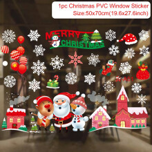 (sticker 28) Christmas Window Sticker Merry Christmas Decorations For Home Cristmas Ornament