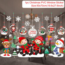 (sticker 6) Christmas Window Sticker Merry Christmas Decorations For Home Cristmas Ornament