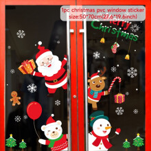 (sticker 8) Christmas Window Sticker Merry Christmas Decorations For Home Cristmas Ornament