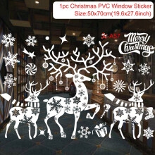 (sticker 13) Christmas Window Sticker Merry Christmas Decorations For Home Cristmas Ornament