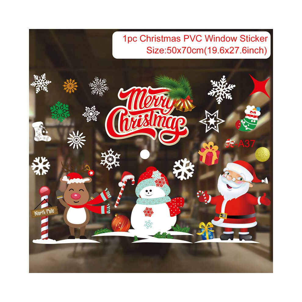 (sticker 32) Christmas Window Sticker Merry Christmas Decorations For Home Cristmas Ornament