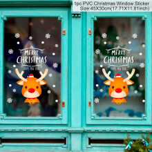 (sticker 10) Christmas Window Sticker Merry Christmas Decorations For Home Cristmas Ornament