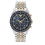 Armani ARMANI MEN'S WATCH AR8030 GOLD & SILVER STRAP BLUE DIAL SILVER CASE 2