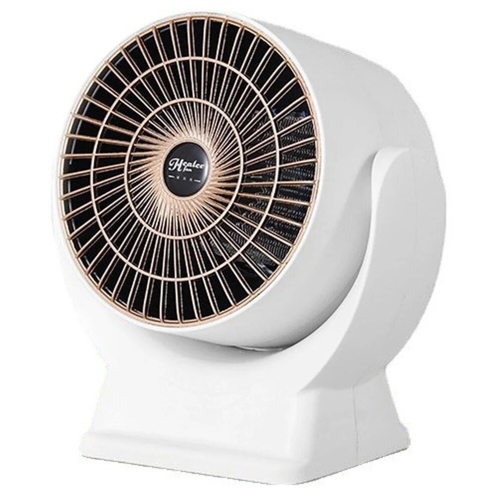 (EU, White) Portable Electric Heater Low Noise Air Heater Fast Heating Mini Desktop Fan Heater