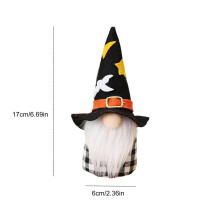 (D) Halloween Witch Gnome Handmade Faceless Doll Fall Gnomes Fabric Swedish Tomte Elf Stuffed Doll