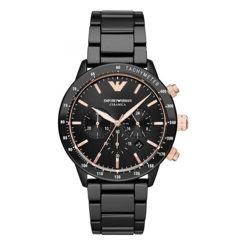 Armani ARMANI MEN'S WATCH AR70002 CERAMIC BLACK STRAP BLACK DIAL BLACK CASE 1