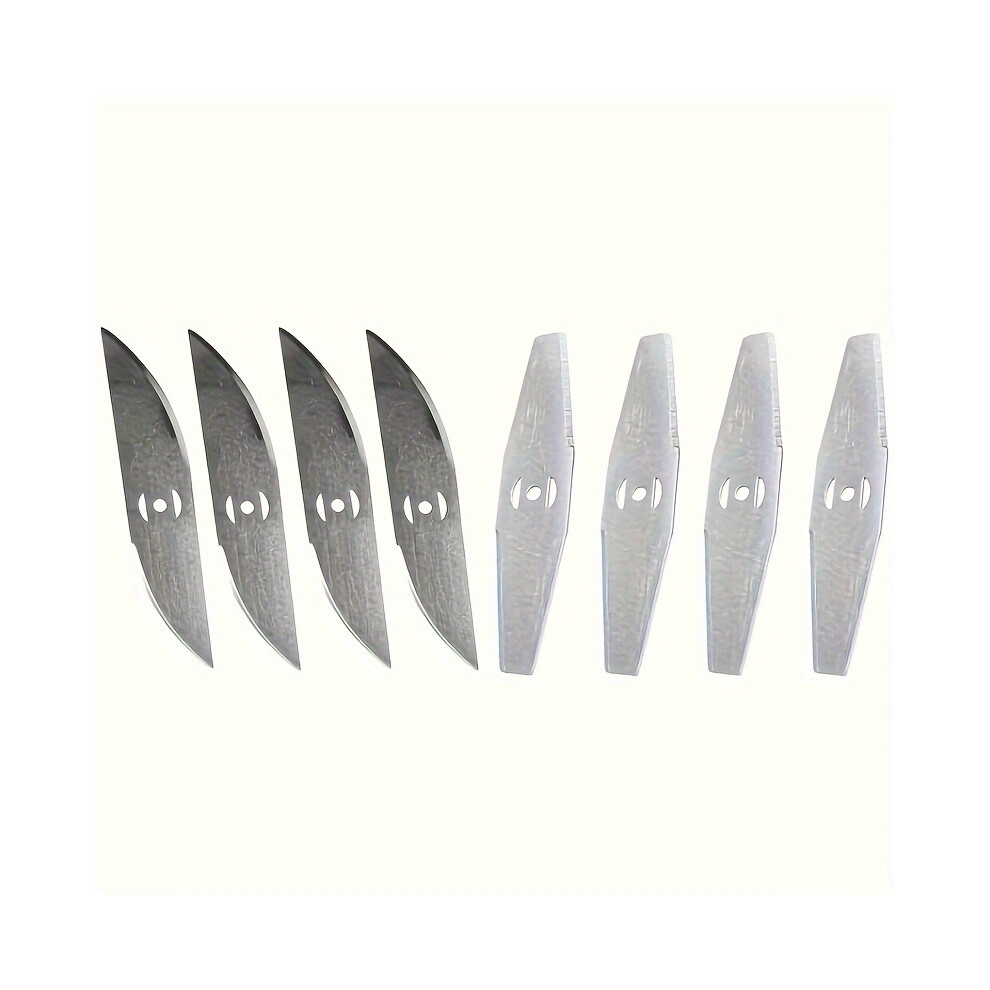(8pcs Mixed-15.24 cm) Battery-Powered Brush Cutter Replacement Blades, Pack of 8, Durable Hard Alloy Weed Trimmer Heads