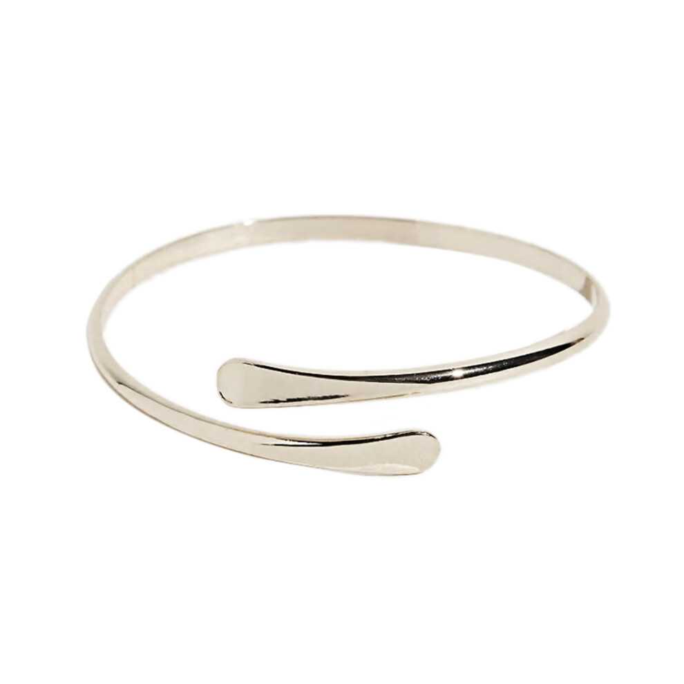 (Silver) Swirl Adjustable Filigree Arm Cuff Armlet Armband Open Bangle