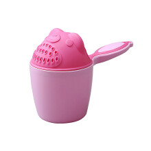 (Pink) Cute Cartoon Baby Shower Shampoo Cup Kids Bathing Toys