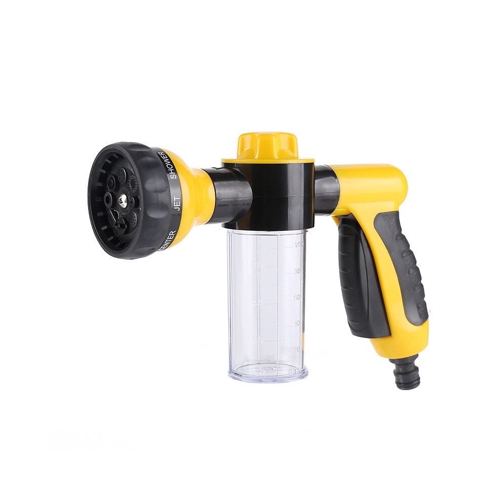(1 pcs Yellow) Adjustable Mode High-pressure Sprayer Nozzle Hose Dog Shower Gun Cleaning Bath Water Foam Soap Foam Lance Sprayer Dog Clean Tool-image-OPC-PF5HNHD-NEW