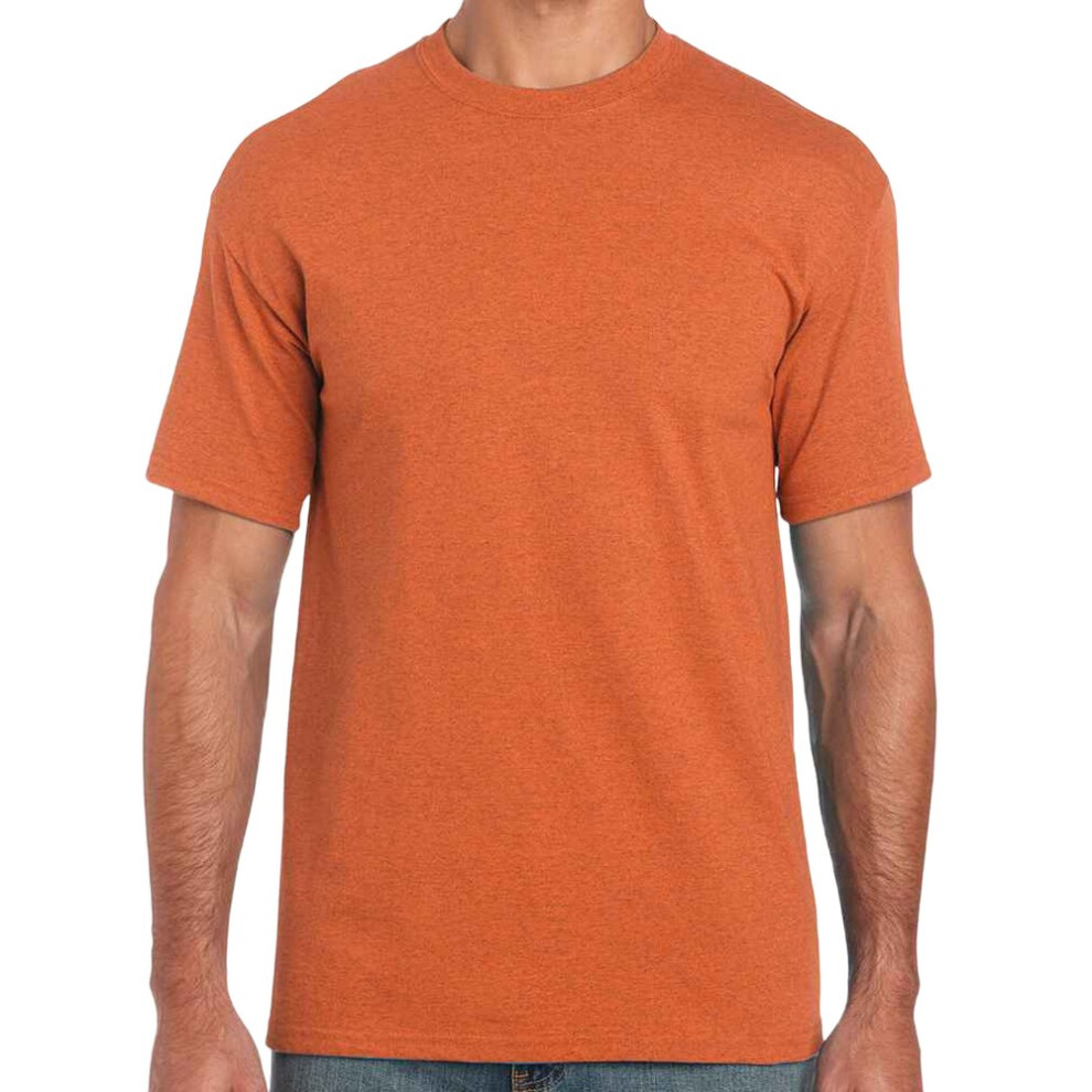 (M, Antique Orange) Gildan Mens Heavy Cotton T-Shirt