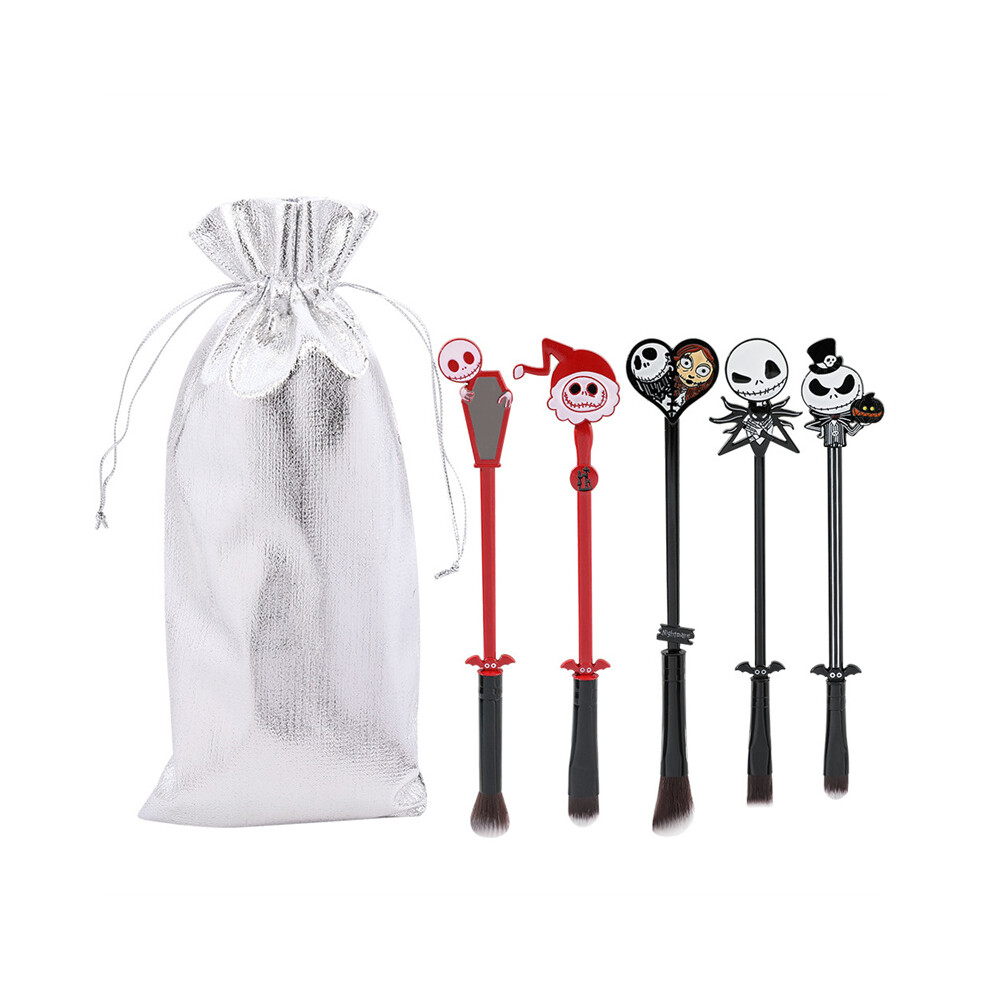 5pcs/set Halloween Ghost Skeleton Makeup Brush Cosmetic Tools